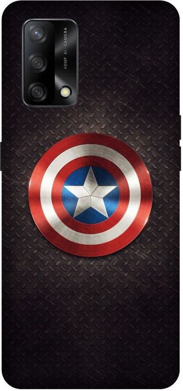 SAVETREE Back Cover for Oppo F19, CPH2219, Oppo F19s, CPH2223, Captain America, Shild  (Multicolor, 3D Case, Pack of: 1)
