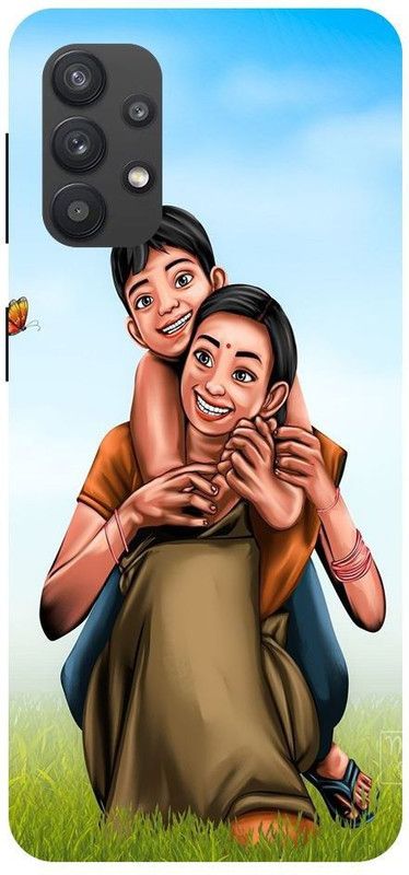 Wall Art Back Cover for SAMSUNG GALAXY M32 (5G) Mom, Son, Love, Family Printed  (Multicolor, Dual Protection, Pack of: 1)