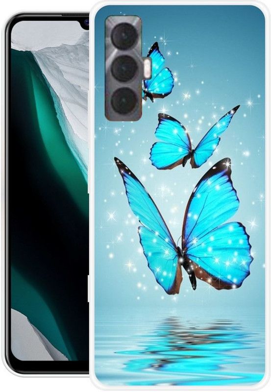 RJ14 (Online) Back Cover for Tecno Spark 8 Pro  (Blue, Grip Case, Silicon)