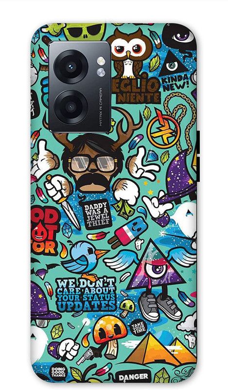 NDCOM Back Cover for Realme Narzo 50 5G Cool Graffiti Printed  (Multicolor, Hard Case, Pack of: 1)