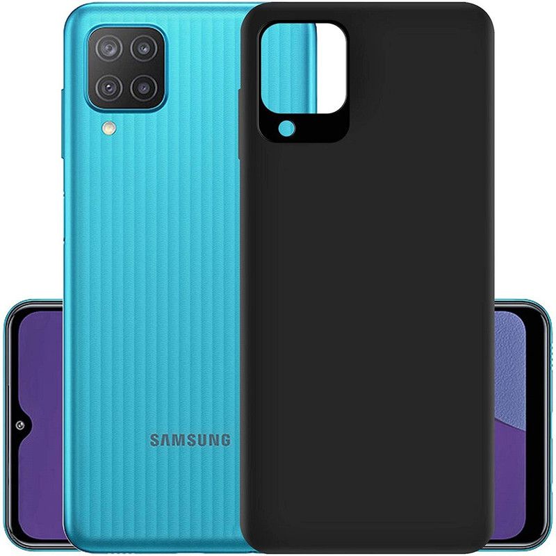 AJR Back Cover for Samsung Galaxy A12 / Samsung Galaxy M12 / Samsung Galaxy F12 / samsung galaxy A12 / M12 / F12  (Black, Flexible, Pack of: 1)