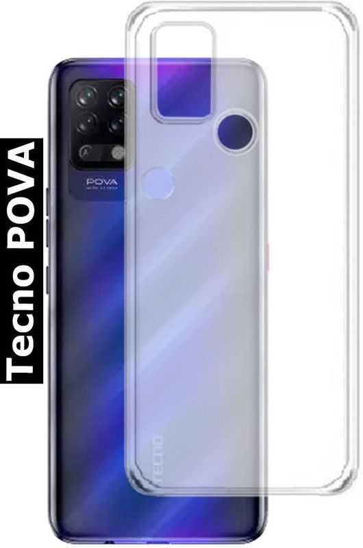 stroxy Back Cover for Tecno Pova Transparent  (Multicolor, Dual Protection, Silicon, Pack of: 1)