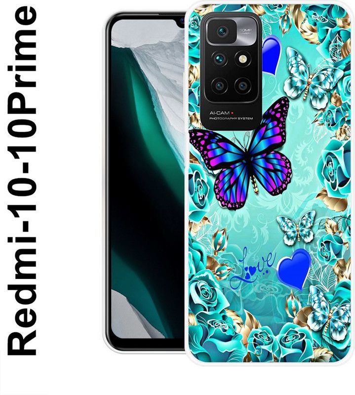 SUPERCASE Back Cover for Redmi 10 Prime  (Blue, Grip Case, Silicon)