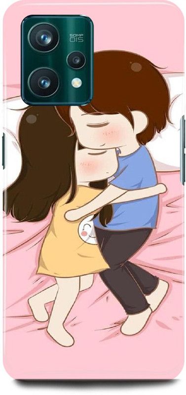 play fast Back Cover for Realme 9 Pro 5G, RMX3471 CUTE, COUPLE, LOVELY, HUGG, COUPLE, GIRL, BOY, LOVE  (Pink, Hard Case, Pack of: 1)