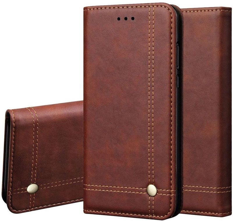 DOB Book Cover for Huawei Nova 3i  (Brown, Magnetic Case, Pack of: 1)