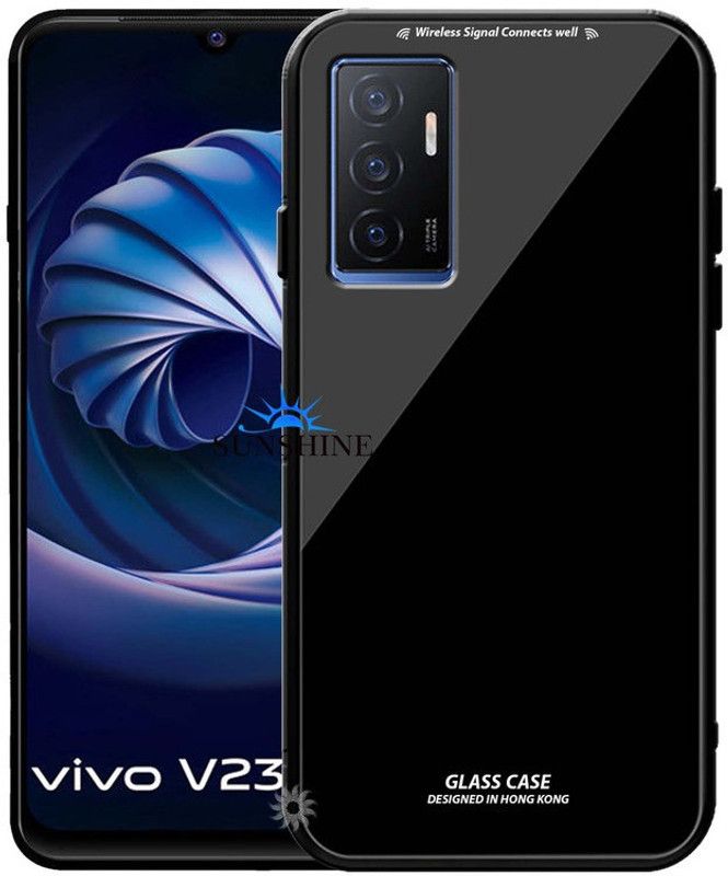 SUNSHINE Back Cover for VIVO-V23E (5G)  (Black)
