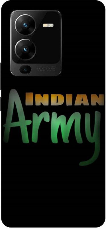 PICHKU Back Cover for VIVO V25 PRO- V2158-INDIAN,LOVE,ARMY,SOLDIER,FOJI,BOYS,RAJPUT,LOGO  (Green, Hard Case, Pack of: 1)