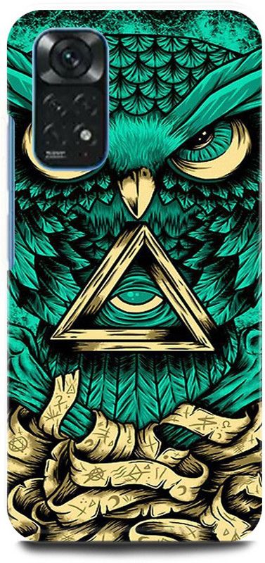 play fast Back Cover for Redmi Note 11S OWL, NIGHT, WATCH, ABEJ, BEOGRAD, TRIPPY  (Green, Hard Case, Pack of: 1)