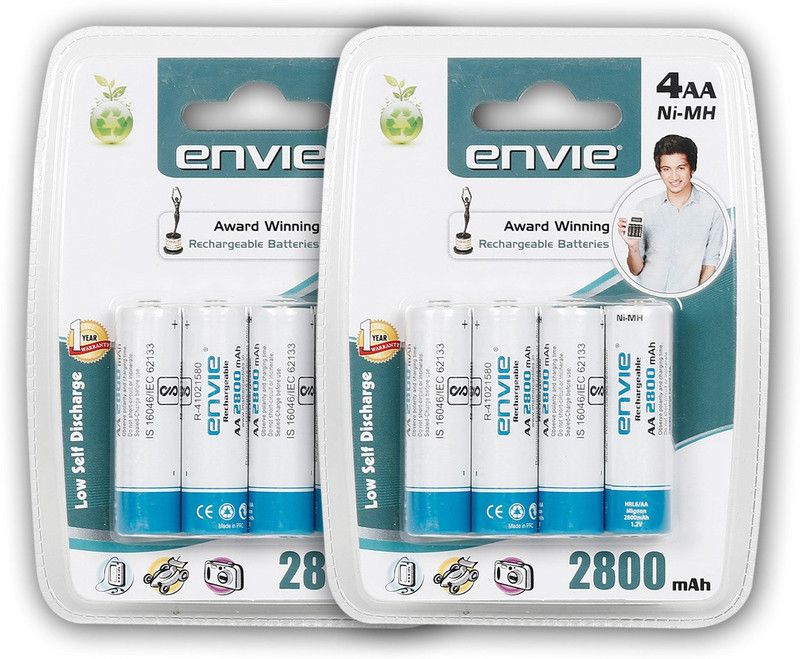 Envie AA 2800 mAh Battery  (Pack of 8)