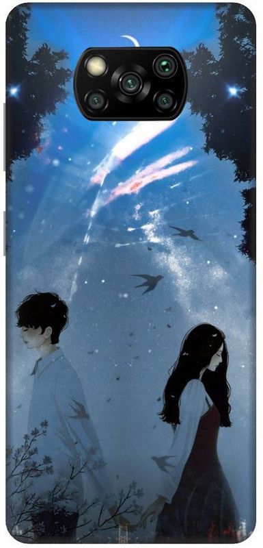 BYXIS Back Cover for Poco X3 Pro Anime, Love, Couple, Your Name, Anime couple  (Multicolor, Shock Proof, Pack of: 1)