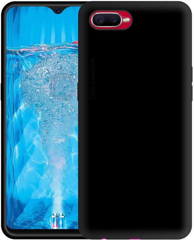 CASE CREATION Back Cover for Oppo K1 (6.4-inch) 2019  (Black, Waterproof, Silicon, Pack of: 1)