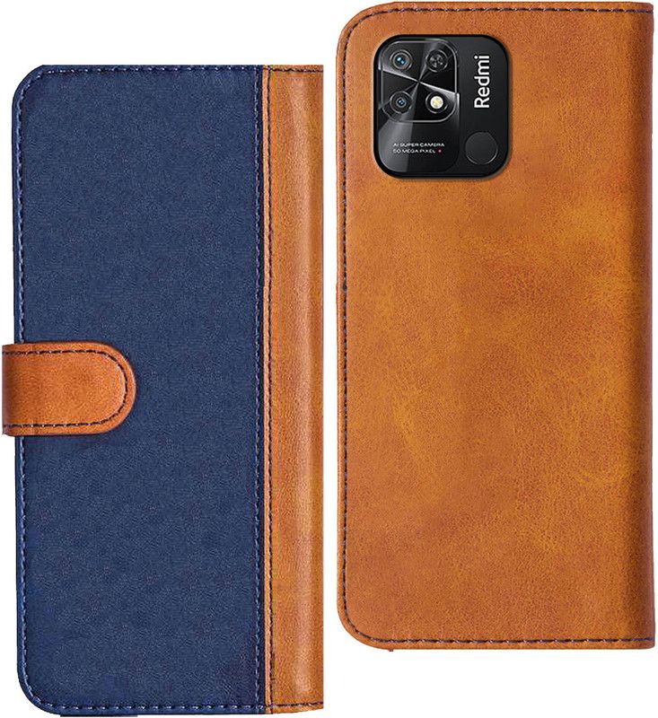 Knotyy Back Cover for REDMI 10  (Blue, Brown)
