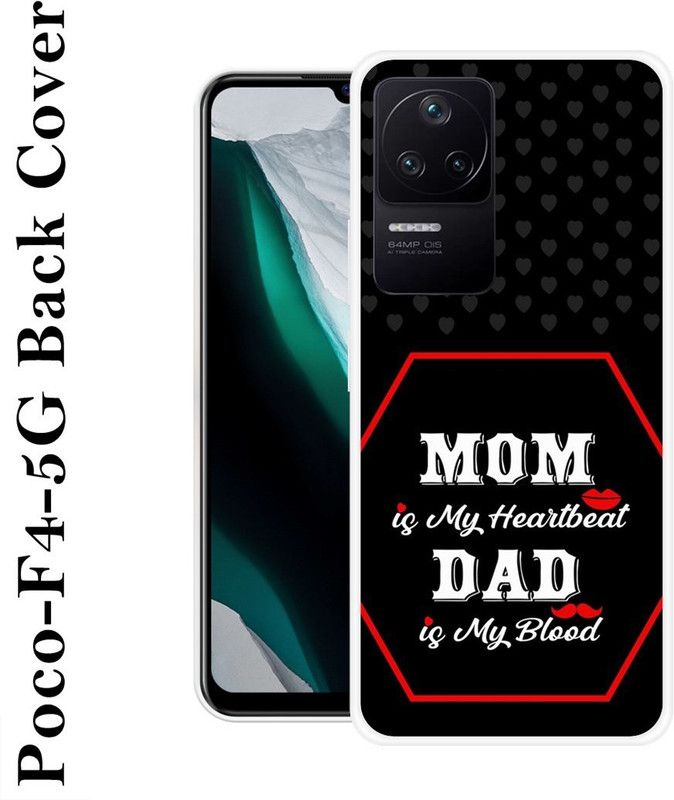 BAGRA Back Cover for Poco F4 5G  (Black, White, Grip Case, Silicon, Pack of: 1)
