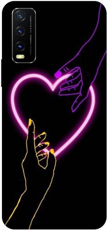 Zaplab Back Cover for Vivo Y20i, V2027 Heart Printed  (Multicolor, Hard Case)