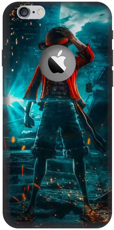 BYXIS Back Cover for iphone 7 cut Luffy, Monkey D Luffy, One Piece, Pirate, Anime, Animation, Yellow, Funny, Cartoon  (Multicolor, Shock Proof, Pack of: 1)