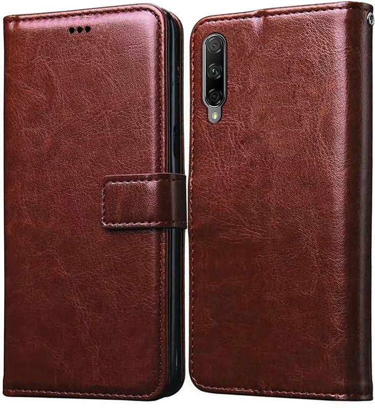 Flipkart SmartBuy Flip Cover for Honor 9X Pro Leather Flip Case  (Brown, Pack of: 1)