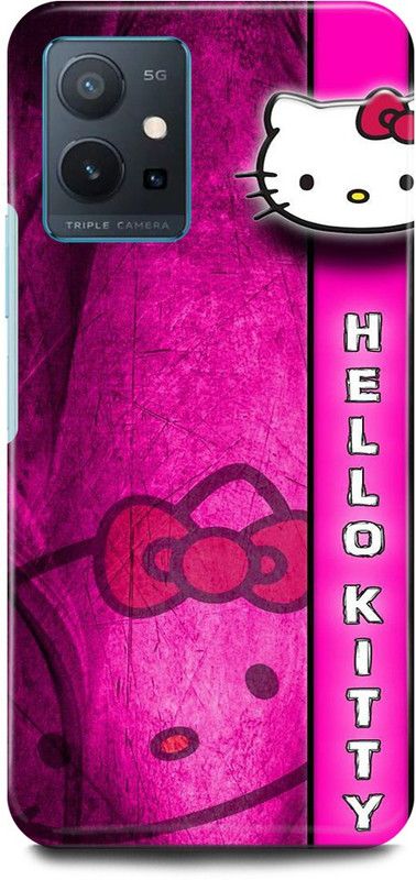 JUGGA Back Cover for OPPO A96, CPH2333, HELLO, KITTY, BACK, COVER  (Pink, Hard Case, Pack of: 1)