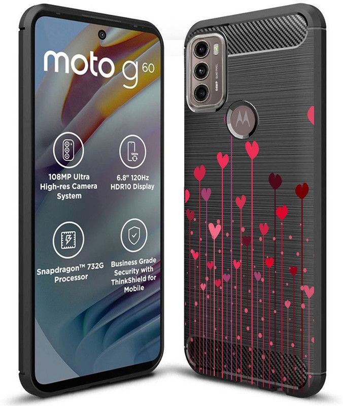 Nainz Back Cover for Motorola G40 Fusion, Motorola G60  (Multicolor, Rugged Armor, Pack of: 1)