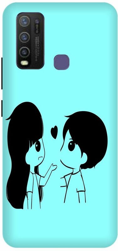 FRONK Back Cover for vivo Y50, vivo 1935, LOVE, COUPLE, LOVERS, BOY, GIRL, VALENTINE, LOVERS  (Blue, Hard Case, Pack of: 1)
