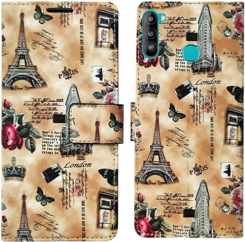 Dhar Flips Flip Cover for Lava Z6, Lava Z4 in High Quality  (Brown, Pack of: 1)