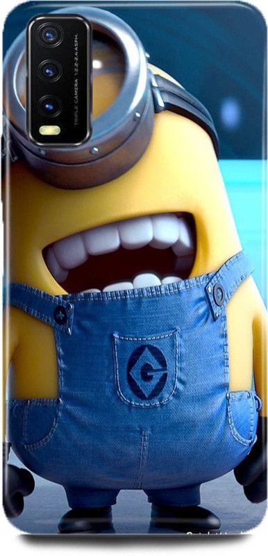 FUGGA Back Cover for Vivo Y20i, V2027, MINIONS, CARTOON, EMOJI, FUNNY, COMIC  (Multicolor, Hard Case, Pack of: 1)