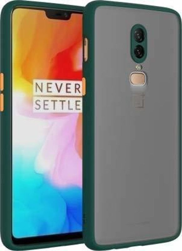 Cermarise Back Cover for OnePlus 6  (Green, Camera Bump Protector, Pack of: 1)