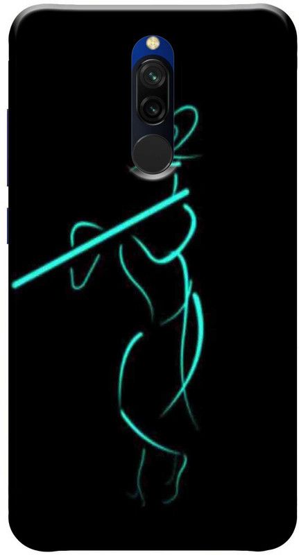 YorktoSis Back Cover for Redmi 8  (Green, Black, Anti-radiation, Silicon, Pack of: 1)