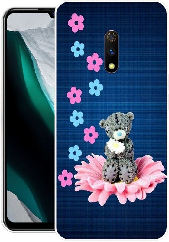 Krtagy Back Cover for Oppo Realme X  (Blue, Dual Protection, Silicon)