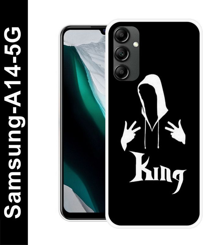 BAILAN Back Cover for Samsung Galaxy A14 5G  (Black, White, Grip Case, Silicon, Pack of: 1)