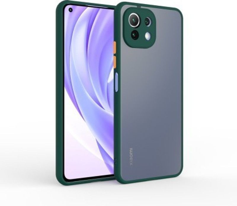 Cermarise Back Cover for Xiaomi Mi 11 Lite NE 5G  (Green, Camera Bump Protector, Pack of: 1)