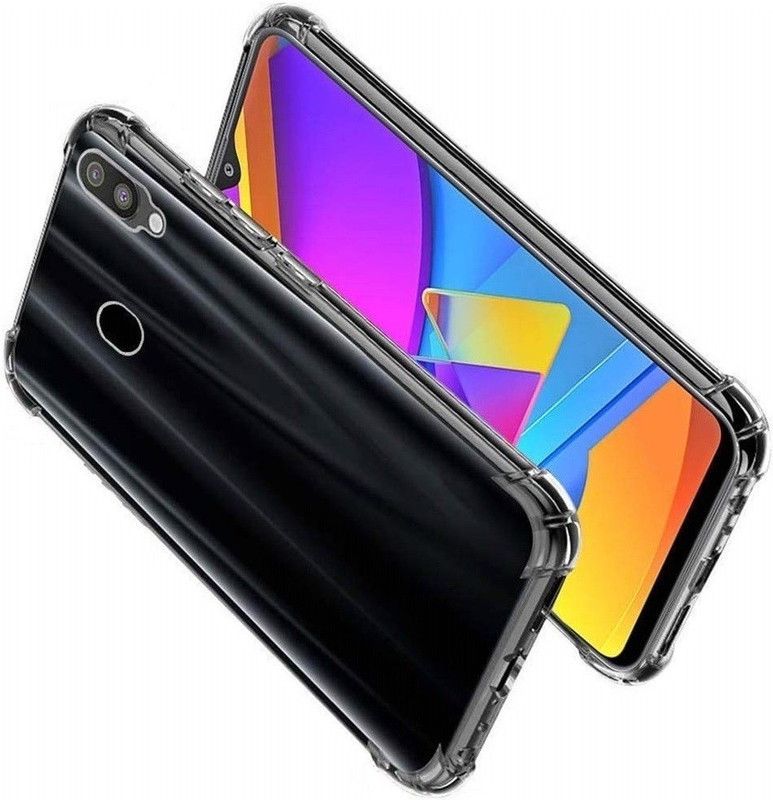 Phone Back Cover Flip Cover for Samsung Galaxy M20, Samsung Galaxy M20, Galaxy M20  (Transparent, White, Grip Case, Pack of: 1)