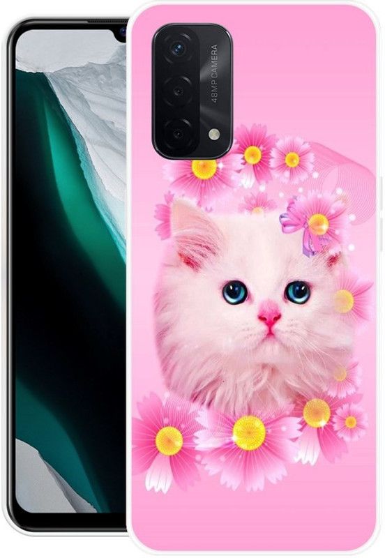 Krtagy Back Cover for Oppo A74 5G  (Pink, Silicon, Pack of: 1)