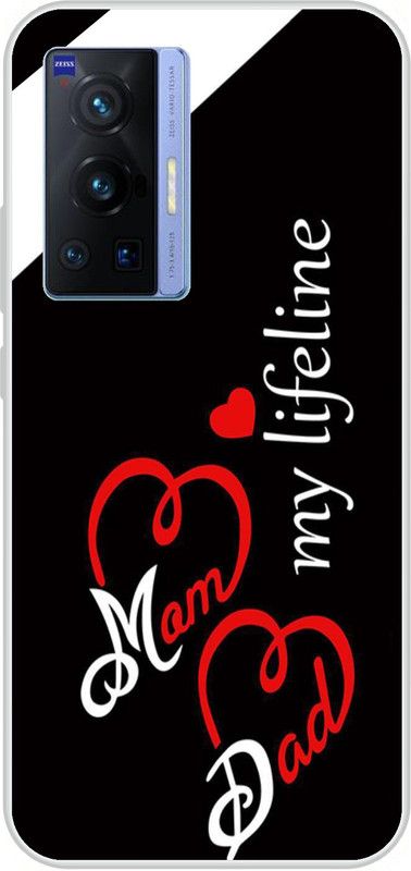 LoveCase Back Cover for Vivo X70 Pro  (Black, White, Silicon, Pack of: 1)