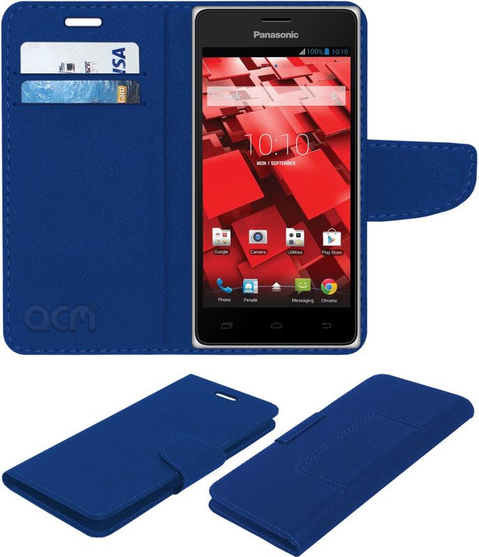 ACM Flip Cover for Panasonic Eluga I  (Blue, Cases with Holder, Pack of: 1)