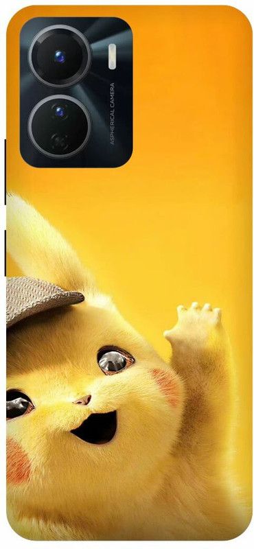 COVERJET Back Cover for VIVO Y16-POKEMON- PIKACHU- ART- CARTOON  (Brown, Hard Case, Pack of: 1)