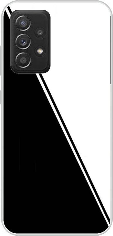 LoveCase Back Cover for SAMSUNG Galaxy A23  (Black, White, Silicon, Pack of: 1)