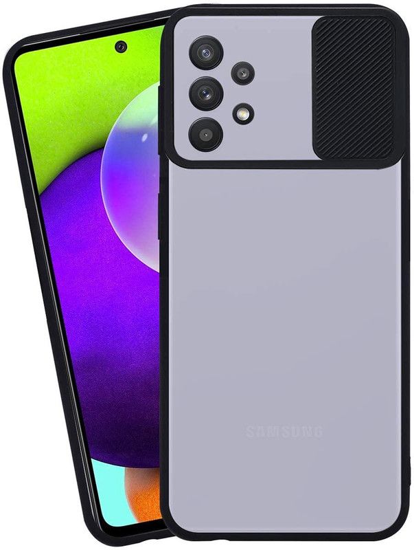 ankSONline Back Cover for Samsung Galaxy M32 5G, Camera Protection Slider Back Case  (Black, Camera Bump Protector, Pack of: 1)