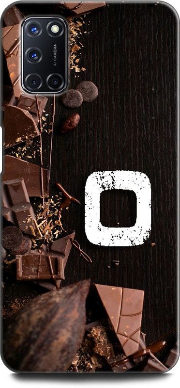 KEYCENT Back Cover for OPPO A52, CPH2061 O, O LETTER, O NAME, CHOCOLATE , BROWN, ALPHABET  (Multicolor, Shock Proof, Pack of: 1)