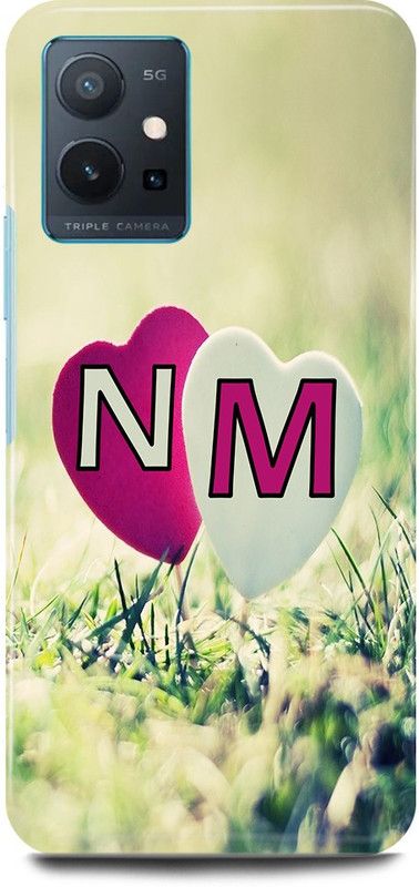 JUGGA Back Cover for OnePlus Nord CE 2 5G, N LOVES M NAME,N NAME, M LETTER, ALPHABET,N LOVE M NAME  (Green, Hard Case, Pack of: 1)