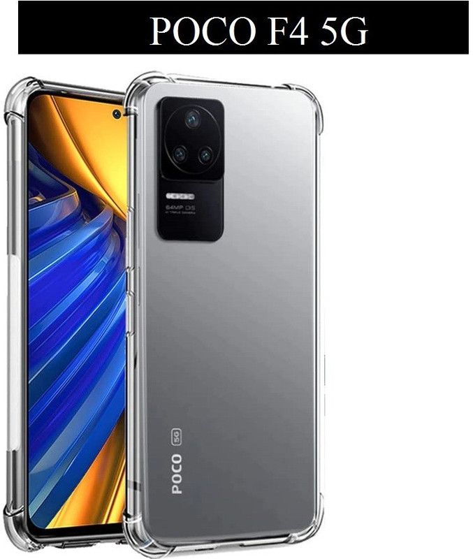 AKSHUD Back Cover for POCO F4 5G back glass  (Transparent, Shock Proof, Silicon, Pack of: 1)
