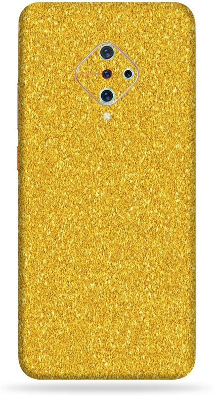 OggyBaba Vivo S1 Pro Mobile Skin  (Golden Glitter Skin With Ultra Matte Finish)