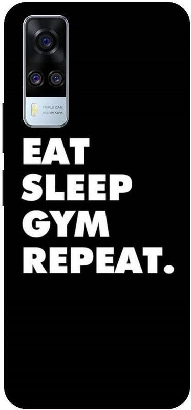 URCHIN Back Cover for Vivo Y31 Eat Sleep Gym Repeat, Gym, Gym love, bodybuilding, motivational  (Multicolor, Shock Proof, Pack of: 1)