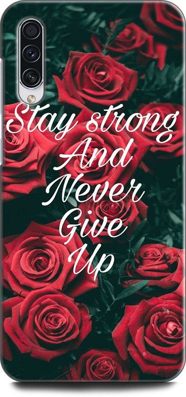 Afterglow Back Cover for SAMSUNG Galaxy A50 NEVER GIVE UP, MOTIVATION, QUOTES, INSPIRITAIONAL  (Multicolor, Shock Proof, Pack of: 1)