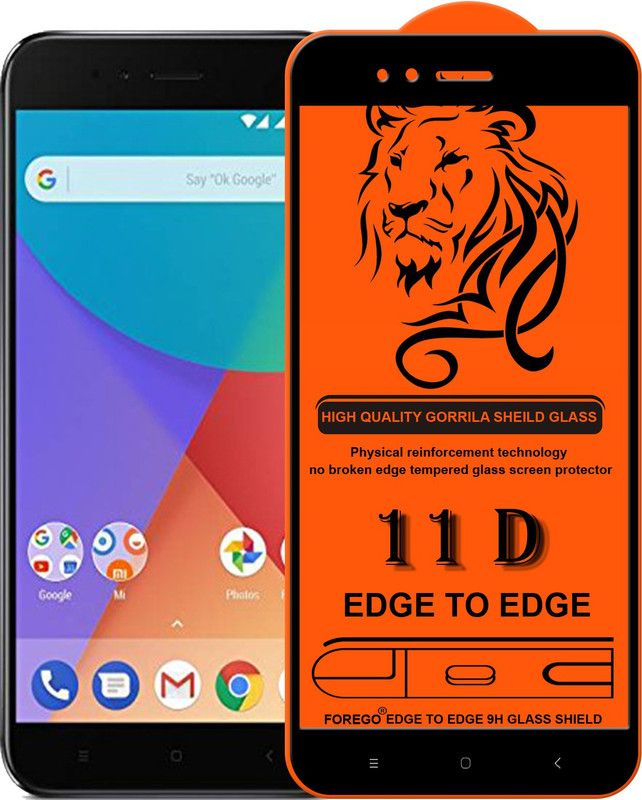 Forego Edge To Edge Tempered Glass for Mi A1  (Pack of 1)
