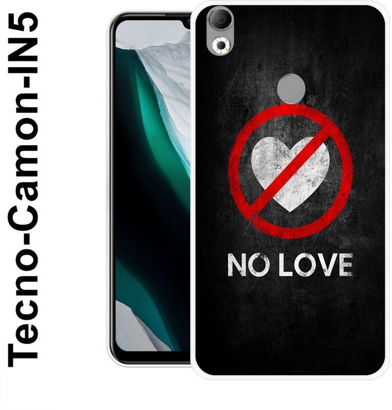 KLC Back Cover for Tecno Camon IN5  (Black, White, Silicon)