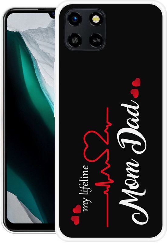 redfly Back Cover for Infinix Smart 6 HD  (Black, White, Silicon)