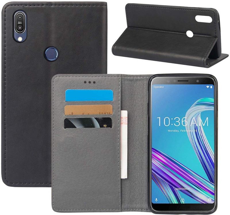Elica Flip Cover for Vivo Y93s  (Black, Cases with Holder, Pack of: 1)