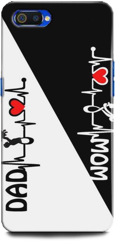 INTELLIZE Back Cover for Realme C2/RMX1945 Mom Dad Love,Printed  (Multicolor, Shock Proof, Pack of: 1)