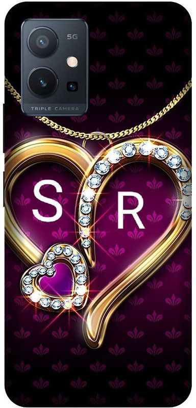 VS PRINT LINK Back Cover for VIVO T1 (5G) , V2141 ,SR, S LOVES R, SR NAME, SR Love Printed  (Black, Hard Case, Pack of: 1)