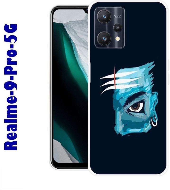 CellWorld Back Cover for Realme 9 Pro 5G  (White, Blue, Grip Case, Silicon)